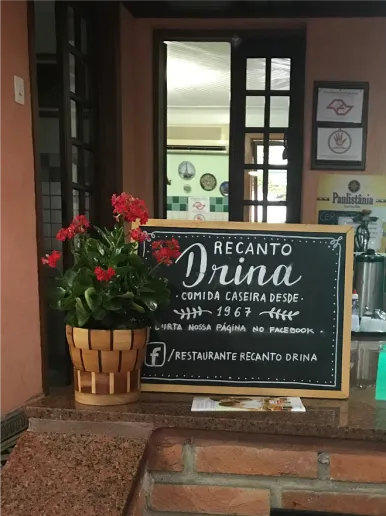 Lousa decorativa RECANTO Drina, Comida Caseira desde 1967
